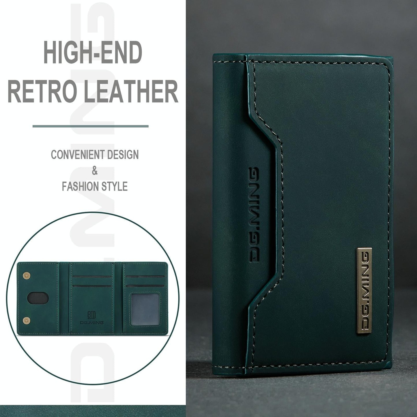 3 Fold Card Bag For Dg.Ming M2 Series Compact & Stylish - Coffee