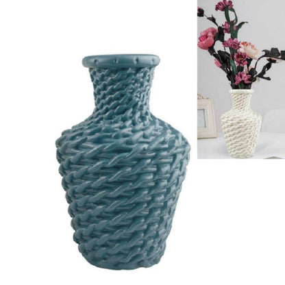 Versatile Plastic Vase For Fresh And Dried Floral Arrangements - Blue