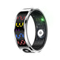 Smart Ring Heart Rate Blood Oxygen Sleep Sports Size 10 - Silver