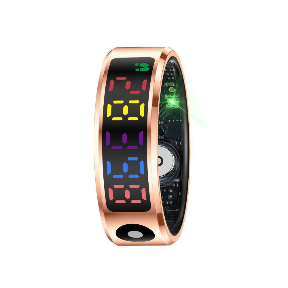 Smart Ring Heart Rate Blood Oxygen Sleep Sports Size 10 - Silver