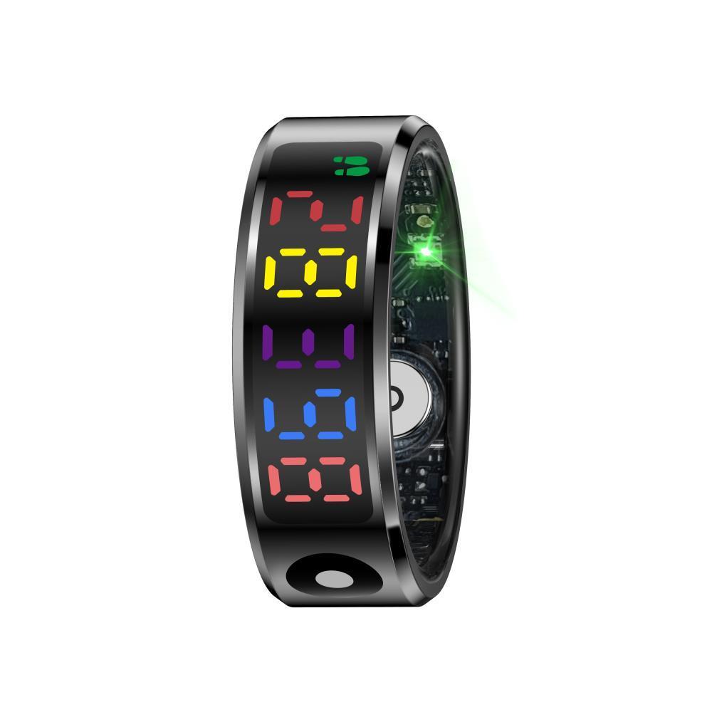 Smart Ring Heart Rate Blood Oxygen Sleep Sports Size 10 - Silver