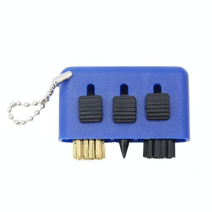 3-Piece Portable Golf Groove Cleaning Brush - Black
