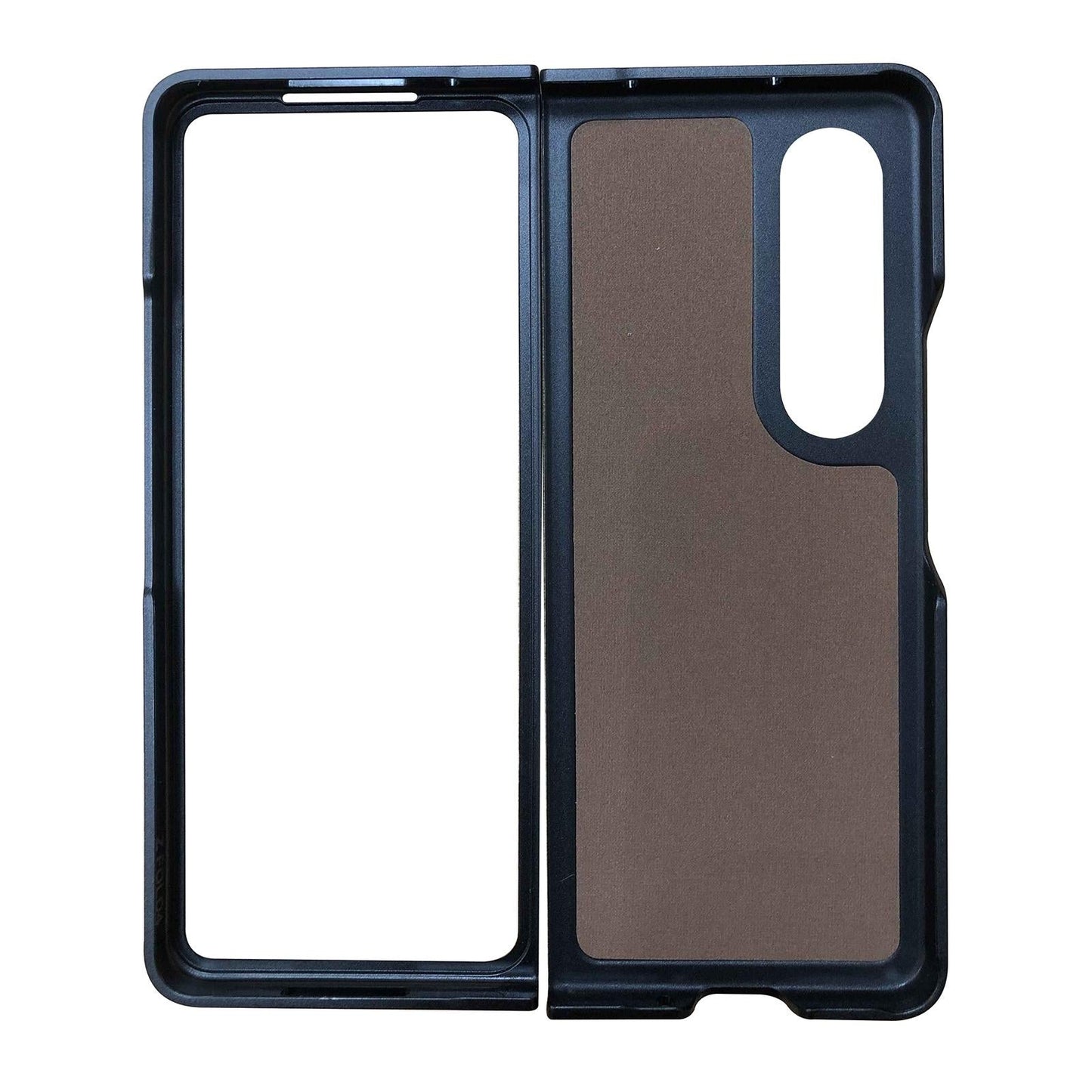 For Samsung Galaxy Z Fold4 5G Genuine Leather Crocodile Texture Phone Case - Brown