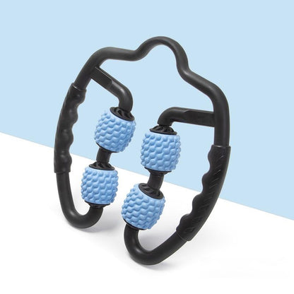 Muscle Massage Roller Foam Shaft For Yoga & Fitness - Water-Drop Type Classic Black