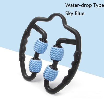 Muscle Massage Roller Foam Shaft For Yoga & Fitness - Water-Drop Type Classic Black