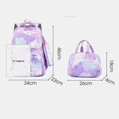Backpack Set With Lunch Bag & Pencil Case For Kids - Black