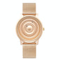 Stainless Steel Men Quartz Watch with Magnetic Strap - 40mm - Rose Gold