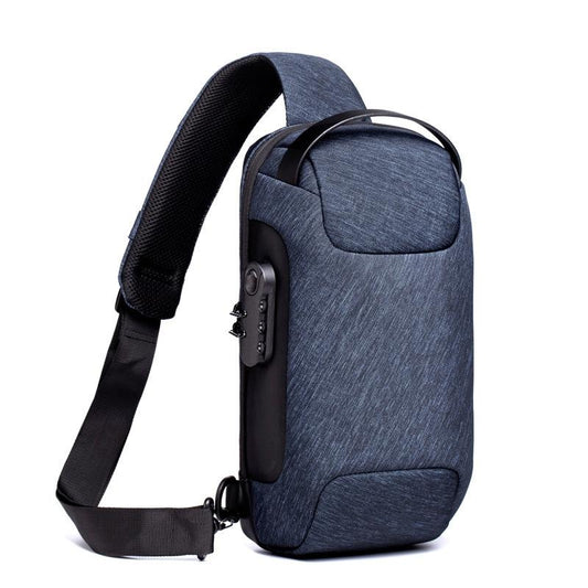 Men's Anti Theft Oxford Chest Bag - Blue