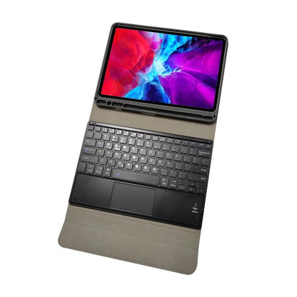 Bluetooth Keyboard Tablet Case For Ipad Pro 11 - Detachable Touch Leather Holder Pen Slot - Rose Gold