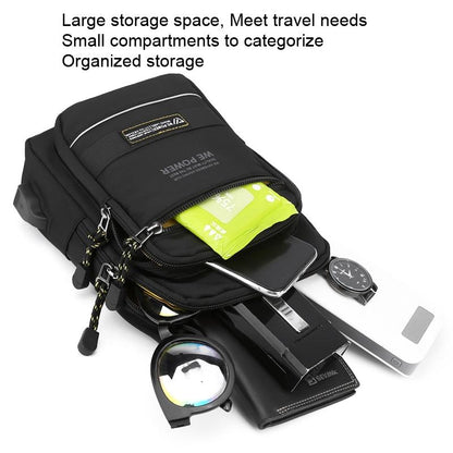 USB Chest Outdoor Shoulder Messenger Bag For Men With Charging Port - Royal Blue