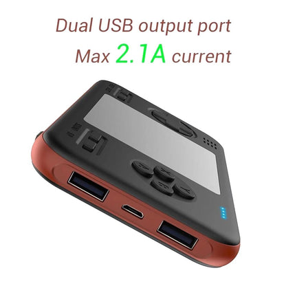 Portable Game Console With 8000Mah Battery And Colour Screen - White Blue