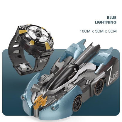 Electric Remote Control Wall Climbing Car for Kids - Mini Toy - Blue Break Handle Rc Edition