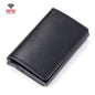 Automatic Rfid Blocking Card Holder with Coin Pocket - Black