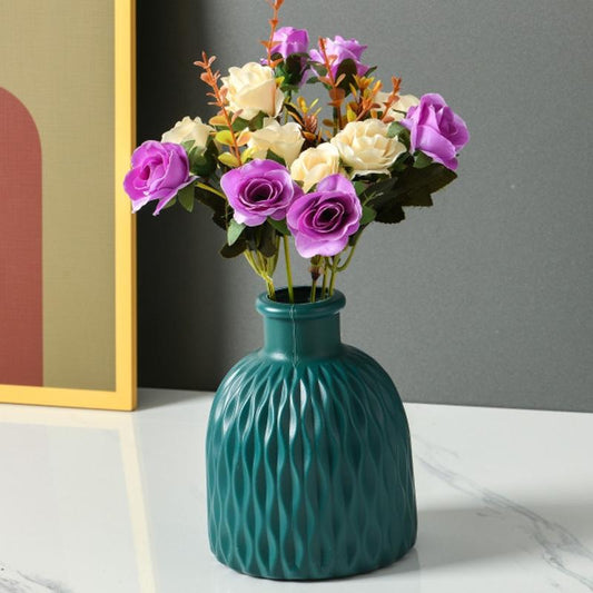 Versatile Drop-Resistant Potted Plant Vase For Wet And Dry Use - Sea Blue