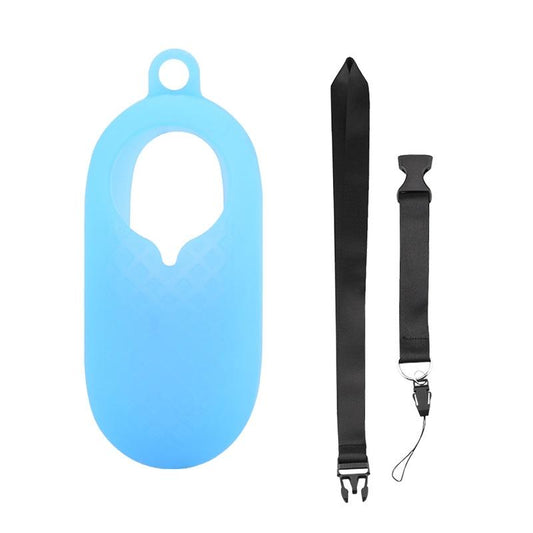 Silicone Camera Case Set with Lanyard for Insta360 Go2 - Blue