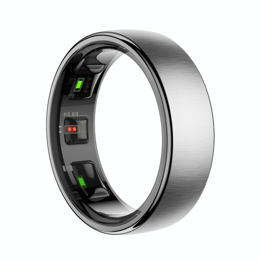 Smart Ring Heart Rate Blood Oxygen Sleep Sports Size 10 - Silver
