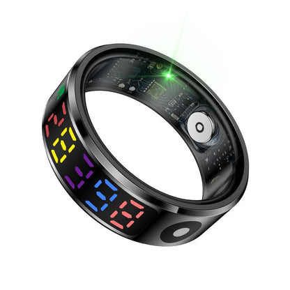 Smart Ring Heart Rate Blood Oxygen Sleep Sports Size 11 - Silver