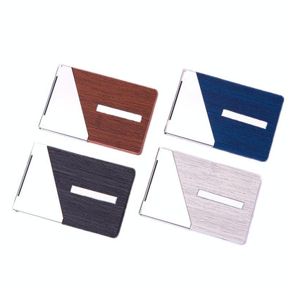 Metal Driver License Holder Fits Most Vehicles - Stripe Blue