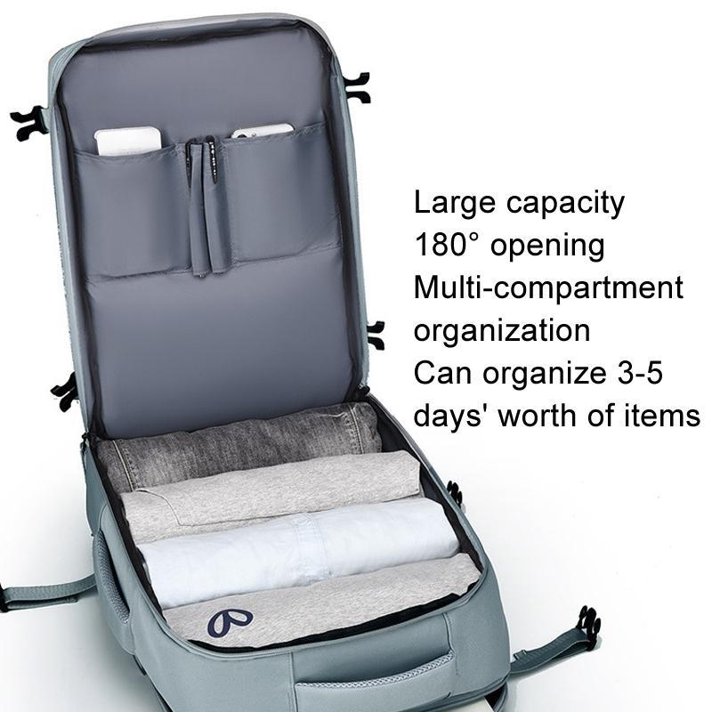 Spacious Travel Backpack For Laptops - Light Blue