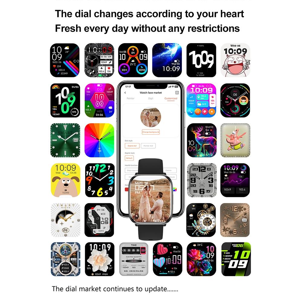 Waterproof Smart Watch With Blood Oxygen Monitoring - Ip68 - Green