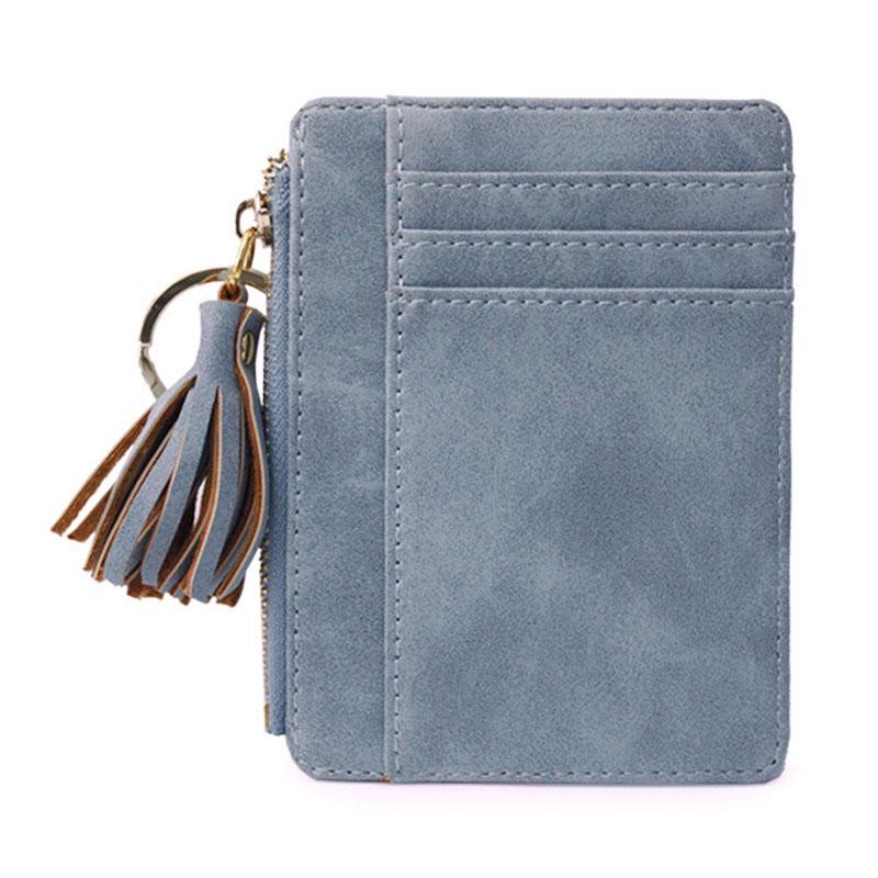 Compact Card Holder With Large Capacity Cute Mini Coin Purse - Pink