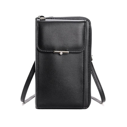 Women Crossbody Cell Phone Wallet Storage Bag - Brown