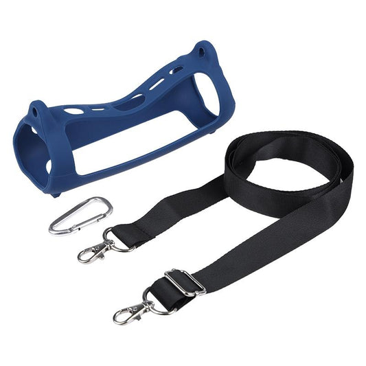 Portable Silicone Case with Shoulder Strap for Jbl Flip 6 Speaker - Blue
