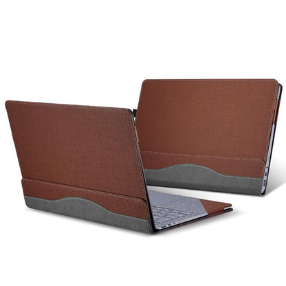 Versatile 13.5 Leather Laptop Sleeve for Microsoft Surface - Multi-functional - Business Brown