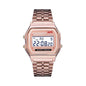 Waterproof Led Digital Quartz Wristwatch - Unisex - Rose Gold