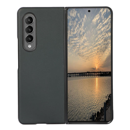For Samsung Galaxy Z Fold4 5G Sheep Texture Leather Phone Case - Green