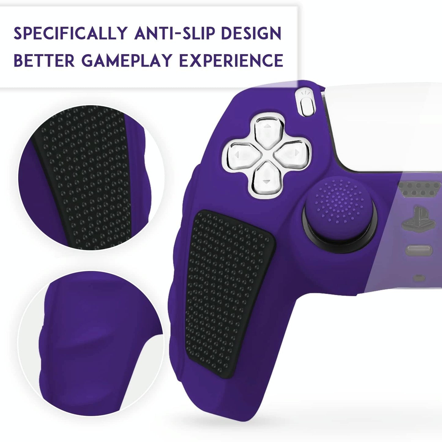 Silicone Gamepad Cover for Sony Ps5 - no Rocker Caps - Red Black