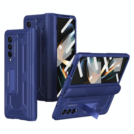 Shockproof Secure Hinge Phone Case for Samsung Galaxy z Fold 4 5g - Blue