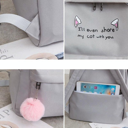 Versatile 4-piece Travel Backpack Set - Pink
