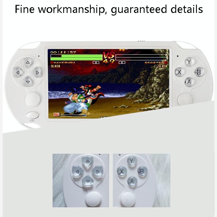 Retro Handheld Game Console With 5.1 Screen & 8G Memory - White