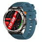 Waterproof Smart Watch With Flashlight And Compass - 1 Inch - Blue