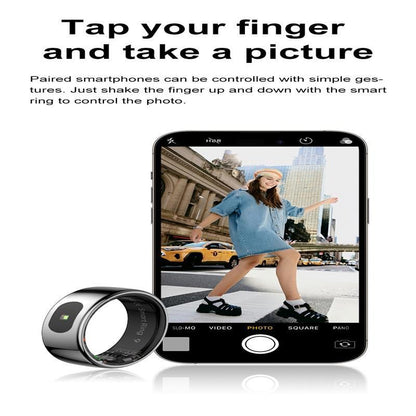 7 Smart Ring Heart Rate Blood Oxygen Sleep Sports - Silver