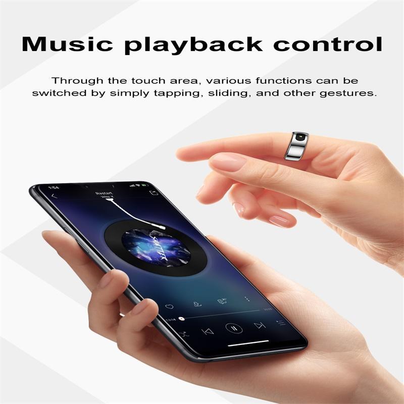 7 Smart Ring Heart Rate Blood Oxygen Sleep Sports - Silver
