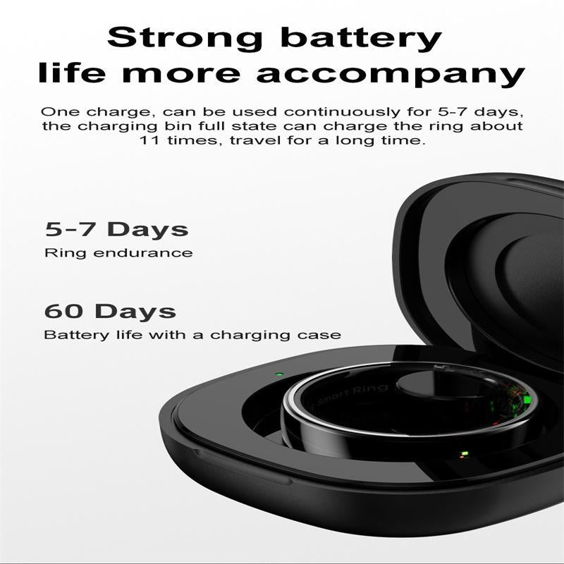 7 Smart Ring Heart Rate Blood Oxygen Sleep Sports - Silver