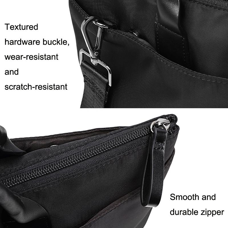 Versatile Business Briefcase Large Capacity Messenger Bag - Khaki+Gray Pu Power Bag