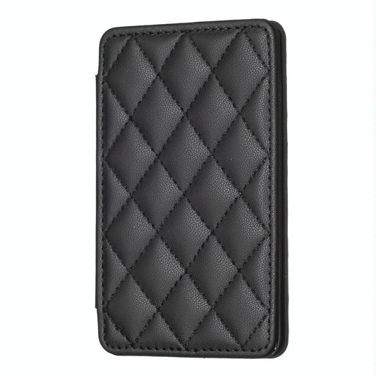 Rhombus Pattern Card Bag Back Sticker For Mobile Phones - Black