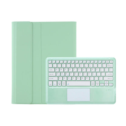 Detachable Bluetooth Keyboard Leather Case For Ipad Pro 12.9 2021 / 2020 / 2018 With Touch Pad - Dark Green