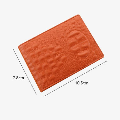Universal Crocodile Pattern Driver License Cover With Card Slot - White