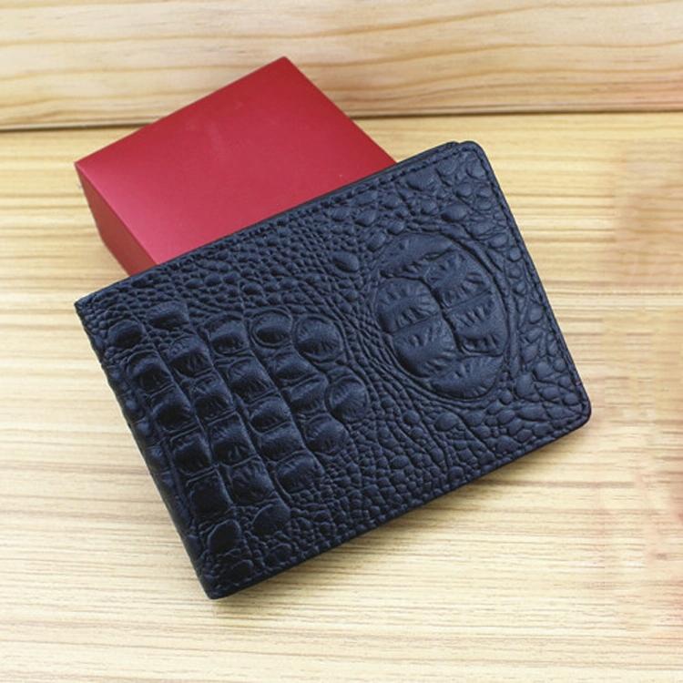 Universal Crocodile Pattern Driver License Cover With Card Slot - White