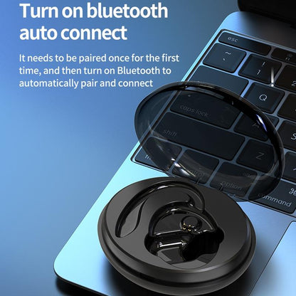 Wireless Bluetooth Earphones with Charging Case - F8 - Red Single Ear
