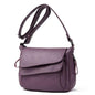 Stylish Leather Shoulder Bag For Summer - Purple