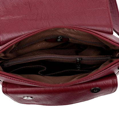 Stylish Leather Shoulder Bag For Summer - Purple