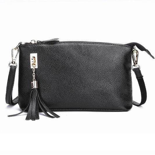 Fringed One Shoulder Bag For Women Large Capacity Casual - Black