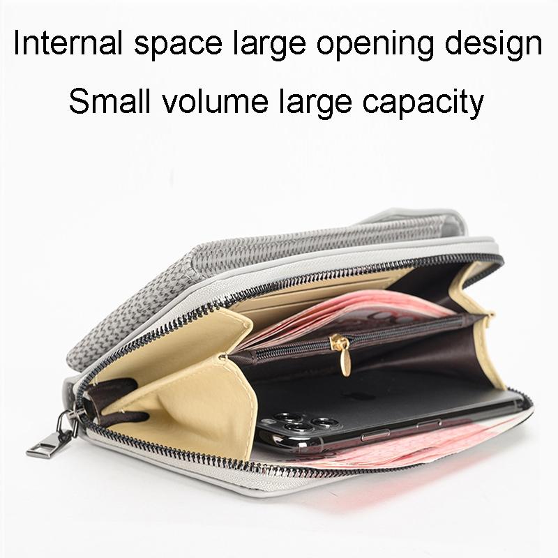 Versatile Women Cell Phone Crossbody Wallet - Green