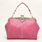 Retro Shoulder Bag For Women Messenger Style - Rose Red