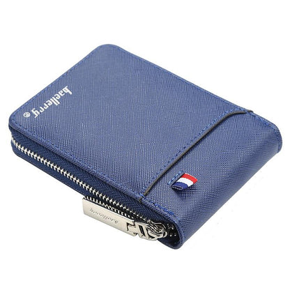 Large Multi Card Slot Organ Card Bag With Zip Coin Purse - Coffee